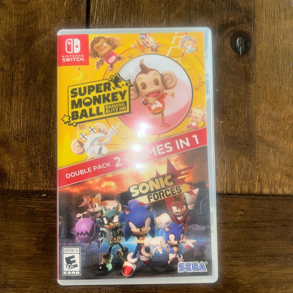 SOLD:Sonic Forces/ Super Monkey Ball Switch Game